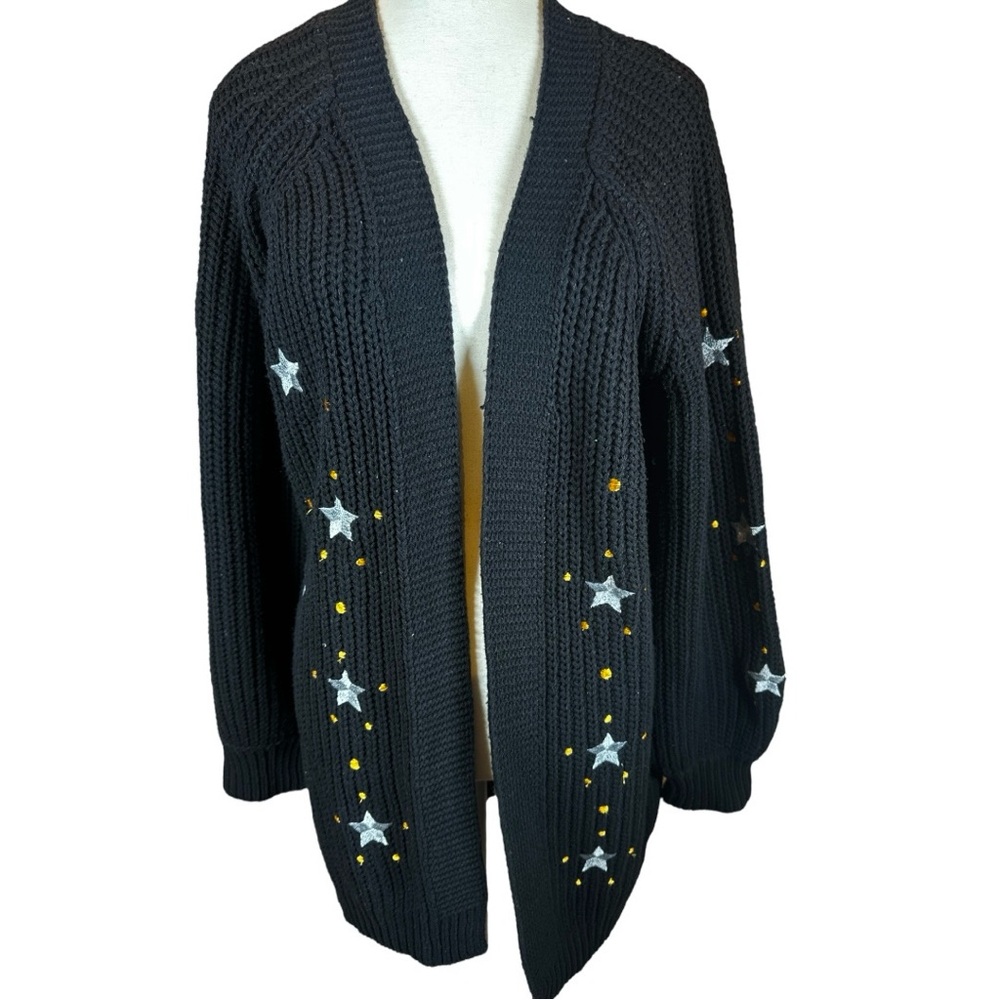 Hem & Thread NWT Black Star Cardigan - Picture 4 of 10